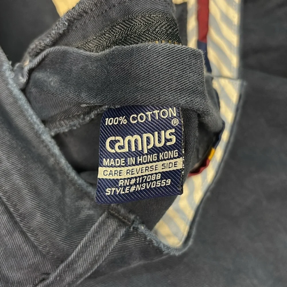 Men's Campus Brand Distressed Navy Blue Shorts size 36